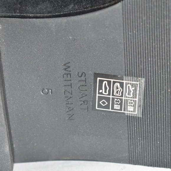 STUART WEITZMAN Keelan Suede Knee-High Boots 5050 Black Size 5 S5448 - Picture 9 of 10